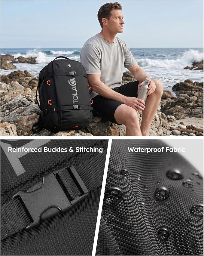 Mochila de viaje Tolaccea para hombres y mujeres 40-50L miniatura 7