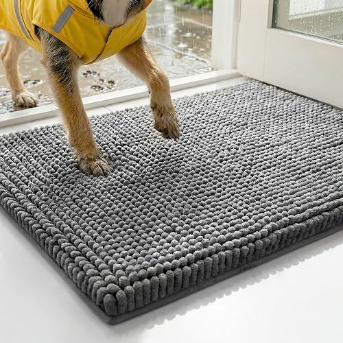 Deconovo Absorbent Chenille Dog Mat 24x17