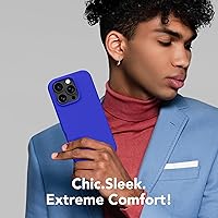 Vista 1292 de GONEZ Funda de silicona para iPhone 15 Pro Max, compatible con Magsafe, protector de cámara + protector de pantalla, forro de microfibra suave Negro