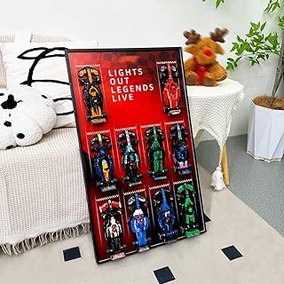 Sungvoolビルディングブロック77242-77251F1 レースカー 専用ディスプレイスタンド(レゴ スピードチャンピオンズ F1カーと互換性あり ),アルミニウム合金フレーム耐荷重設計,大人向け装飾アート ,組み立てブロック愛好家へのギフト,サイズ:75x45cm(ディスプレイウォールボードのみ)。