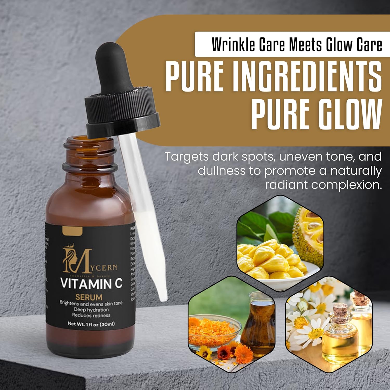 Vitamin C Serum for Face – Brightening & Hydrating Face Serum, Non-Greasy, with L-Ascorbic Acid & Ferulic Acid, Antioxidant Skin Care for Radiant, Smooth Skin, 1 fl oz - Image 3