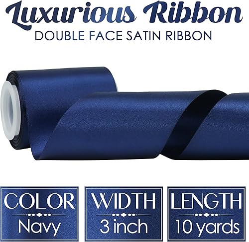 Vista 297 de MEEDEE Orange Satin Ribbon - 1.5 inch Double Faced Satin Ribbon, 50 Yards - Neon Tangerine - For Christmas, Thanksgiving, Halloween, Weddings