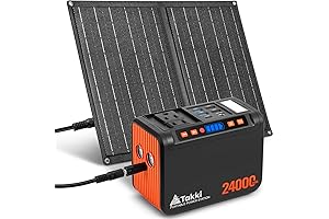 Takki 120W Peak Portable Solar Generator with 21W Panels