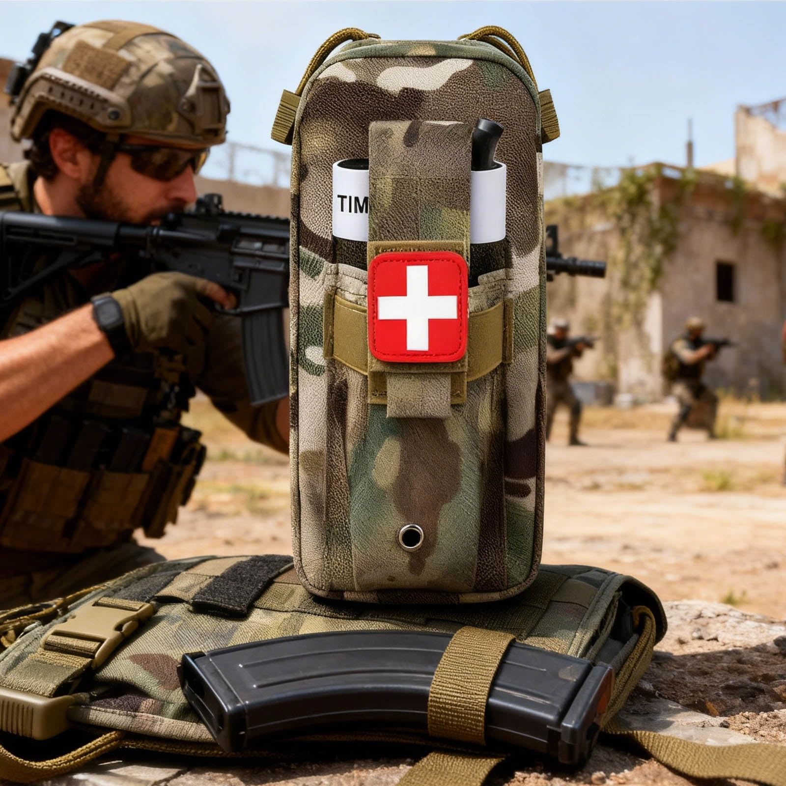 Kit Di Pronto Soccorso E Traumatologia IFAK Con Laccio Emostatico, Benda Israeliana Da 4 Pollici, Stecca, Kit Di Pronto Soccorso Tattico Per Auto, Campeggio, Escursionismo E Viaggi