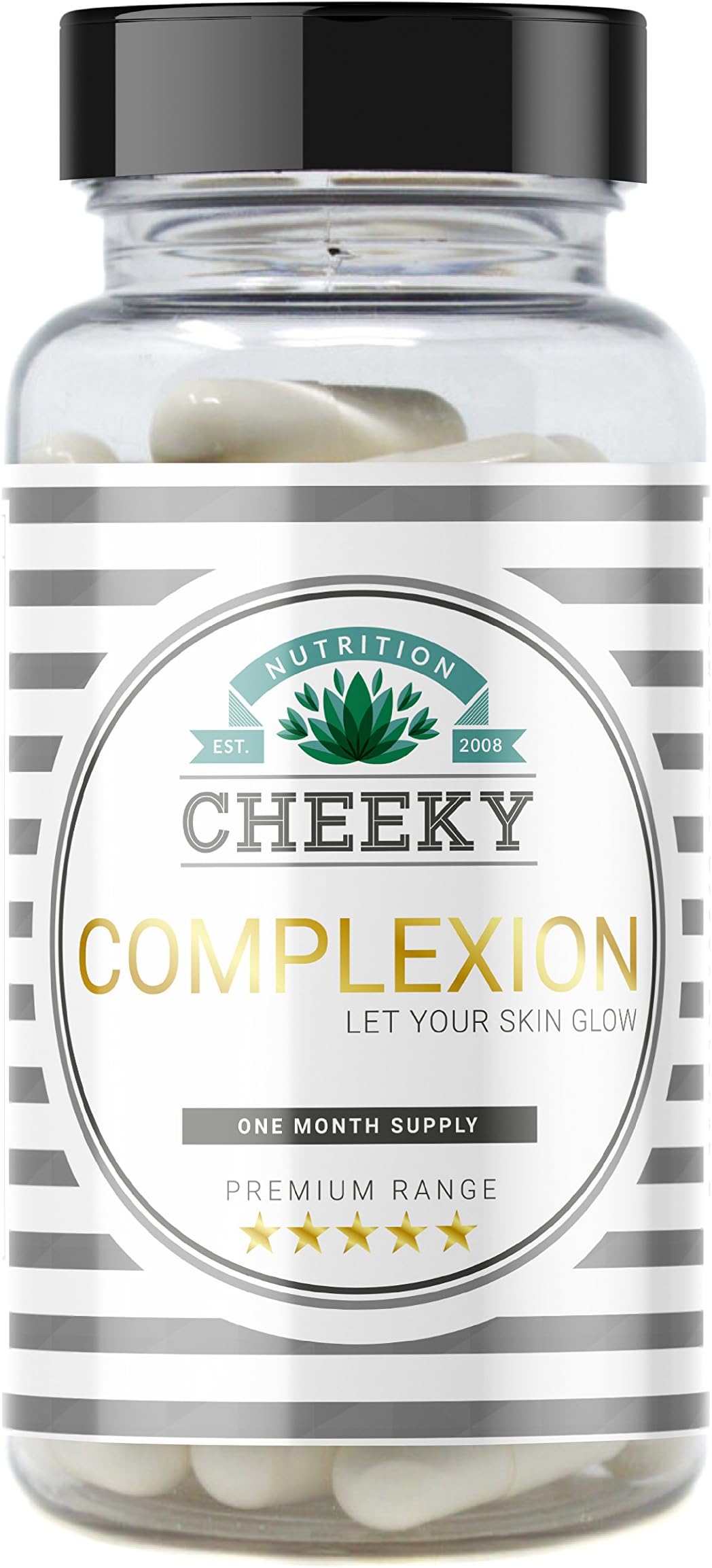 Complexion Capsules for Glowing Skin Packed with Vital Vitamins and Minerals. Vitamin A, D, C & Bs, Collagen, MSM, Silica, Zinc and Amino acids Made in The UK