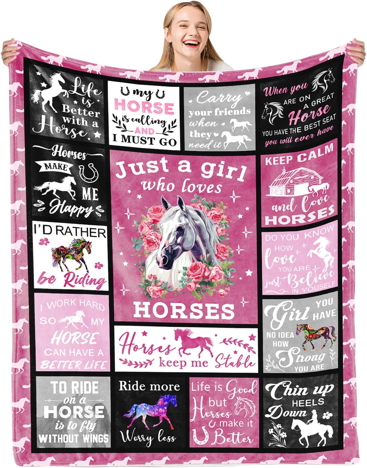 peakman Horse Blanket,Horse Gifts for Girls Women,Gifts for
