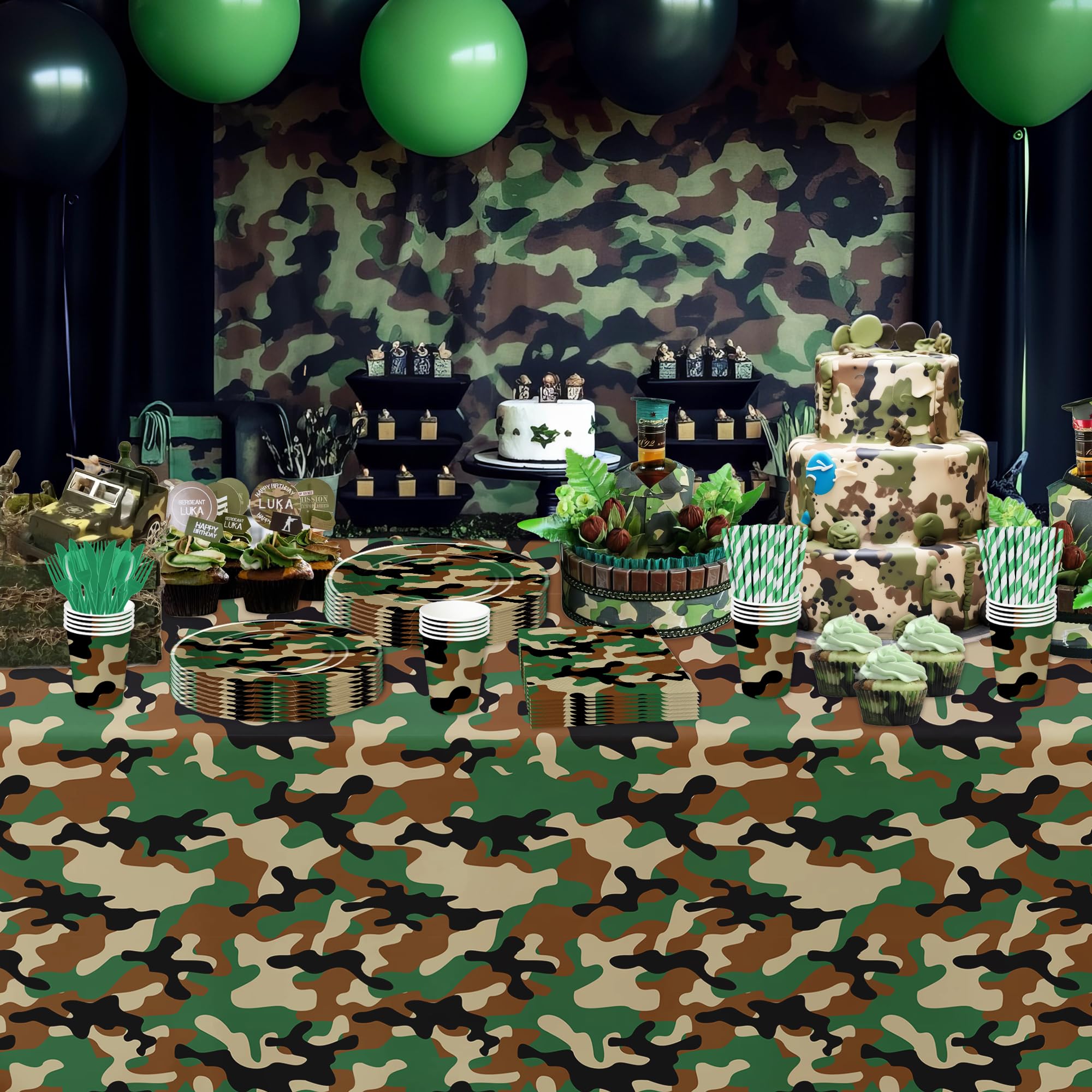 Camo Party Decorating Ideas The Big One Hunting Birthday Decorations