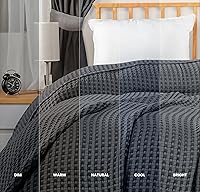 Vista 90 de Utopia Bedding Sage Green 100% Cotton Waffle Blanket 300 GSM [Full - 90x84 Inch] Soft Lightweight Breathable Bed Blanket for All Season