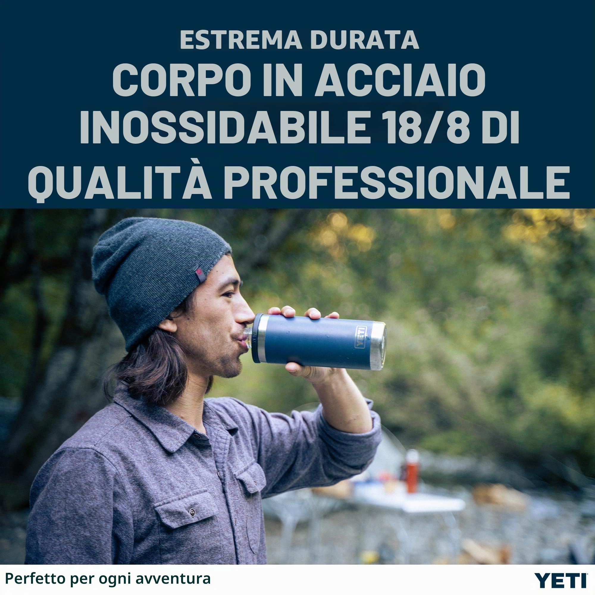 YETI Rambler Bottle Chug, Vacuum Insulated Stainless Steel Bottle with Chug Cap, Seafoam, 18 oz (532 ml)
