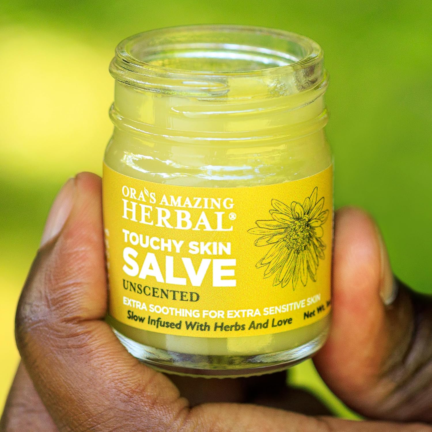 Ora's Amazing Herbal Touchy Skin Salve, Natural Moisturizing Salve for Eczema-Prone Skin, Unscented Soothing Cream for Dry, Itchy & Flaky Skin, Calming Calendula Balm for Kids & Adults, 1 oz-2pack