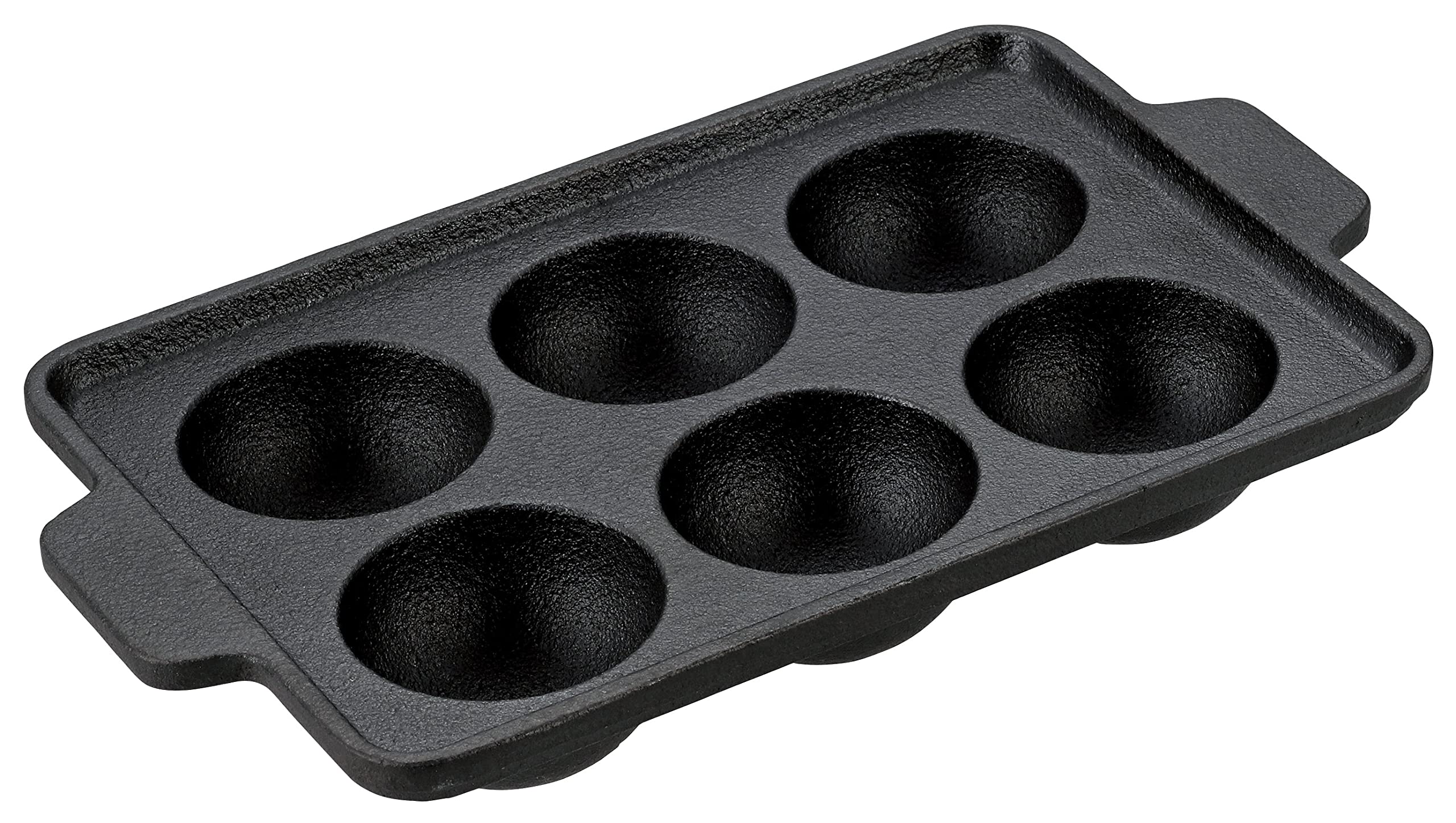 Captain Stag Cast Iron Takoyaki Pan, 6-Hole