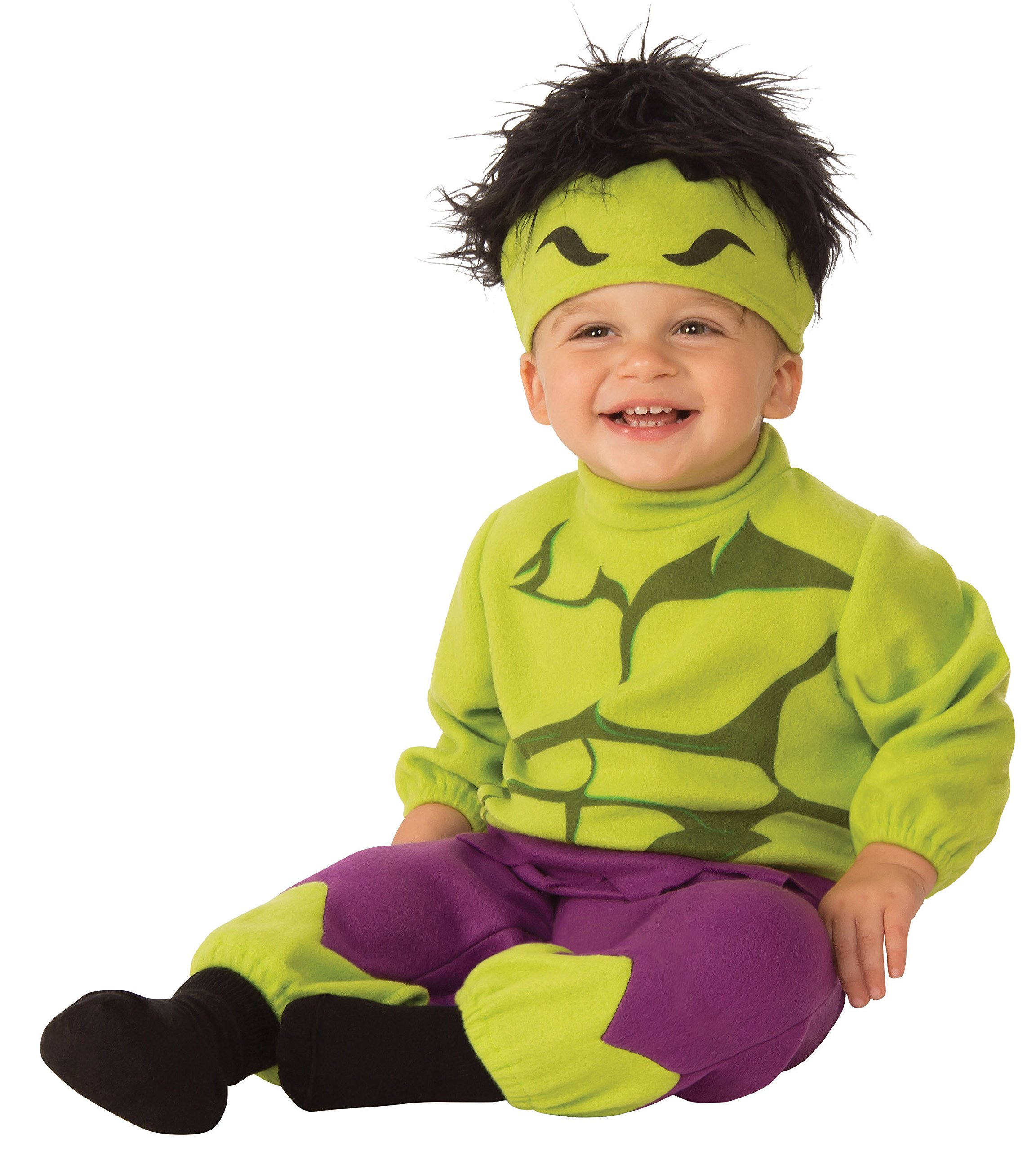 Rubie's 510357_NWB Marvel Hulk Romper Incredible Costume, Multi, Newborn (0-6 Months)