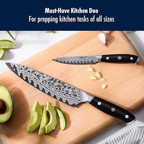 Miniatura 3 de HENCKELS Compass Damascus - Juego de cuchillos de chef de Damasco (2 piezas)