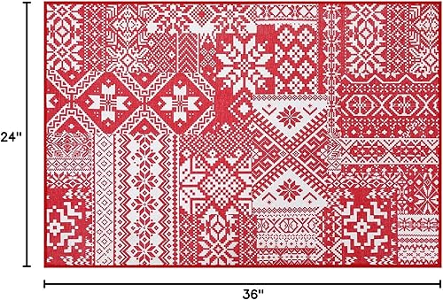 Miniatura 2 de Tapete largo de Navidad para pasillo, antideslizante, tapete decorativo para interiores, de 2 x 6 pies, para lavandería, sala de estar, dormitorio,