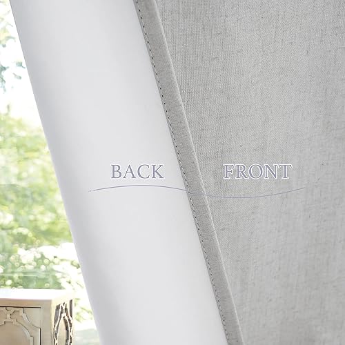 Miniatura 8 de RYB HOME Cortina para ventana pequeña de puerta francesa, blackout, proporciona privacidad, con aislamiento, 30 pulgadas de ancho x 40 de largo, 1