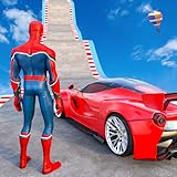 クレイジー スパイダー ヒーロー カー スタント ラグドール メガ レース 3D: エクストリーム スーパー ターボ スタント ヒーロー ゲーム