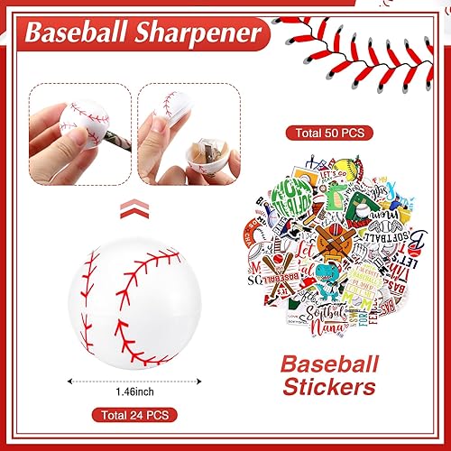 Miniatura 4 de Aoriher Juego de 242 piezas de artículos de papelería para la escuela, baloncesto, fútbol, fútbol, béisbol, papelería, bolsa de papelería, sellador,