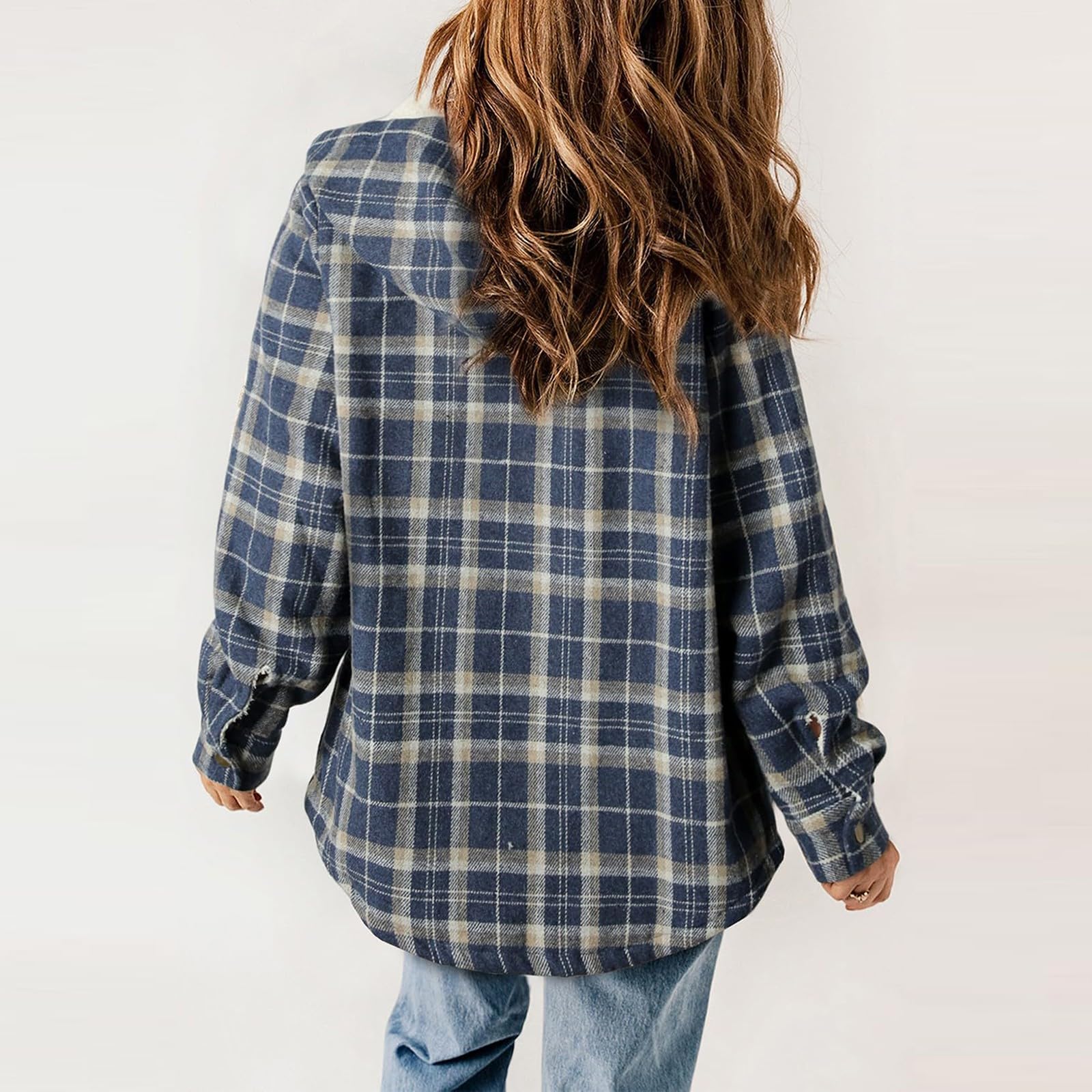 Hemdjacke Damen Kariert Flanell