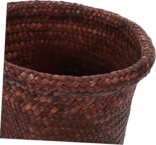 Miniatura 3 de Cabilock 1 cesta de flores tejidas con algas marinas, maceta decorativa para interiores para flores secas, decoración del hogar, cesta de