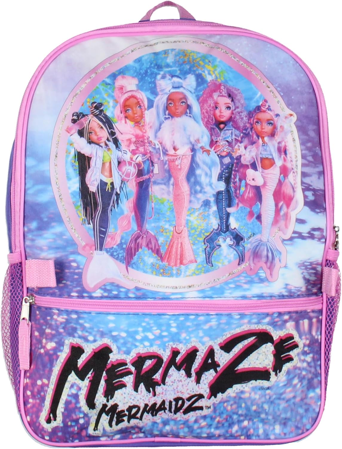 AI ACCESSORY INNOVATIONS Mermaze Mermaidz Mermazing Backpack School Travel Backpack For Kids 2 Piece Set With Detachable Lunch Box 16" - Image 3