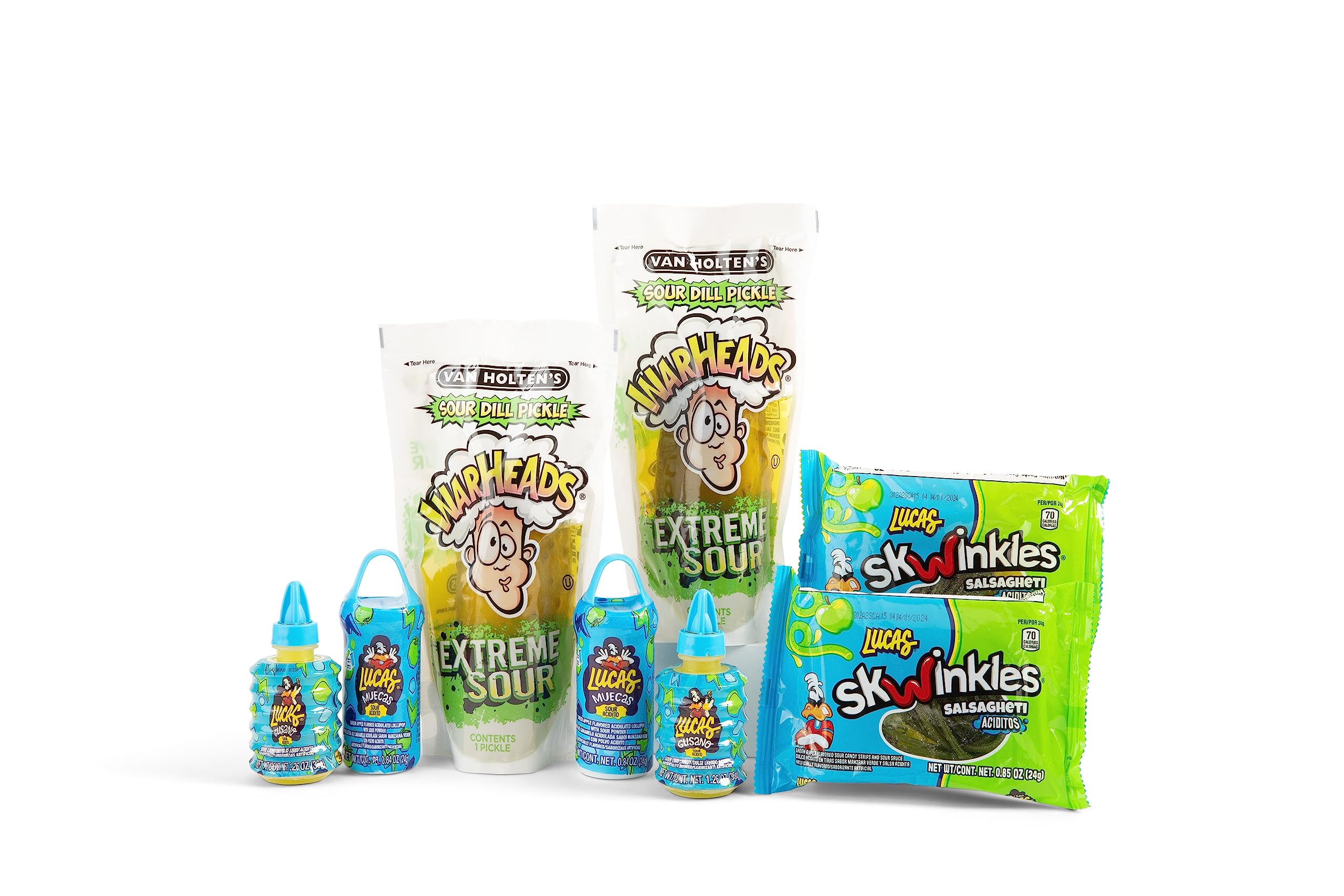 Fountain City Fulfillment Chamoy Pickle Kit Deluxe Chamoy Pickle Set with Ricos & Warhead