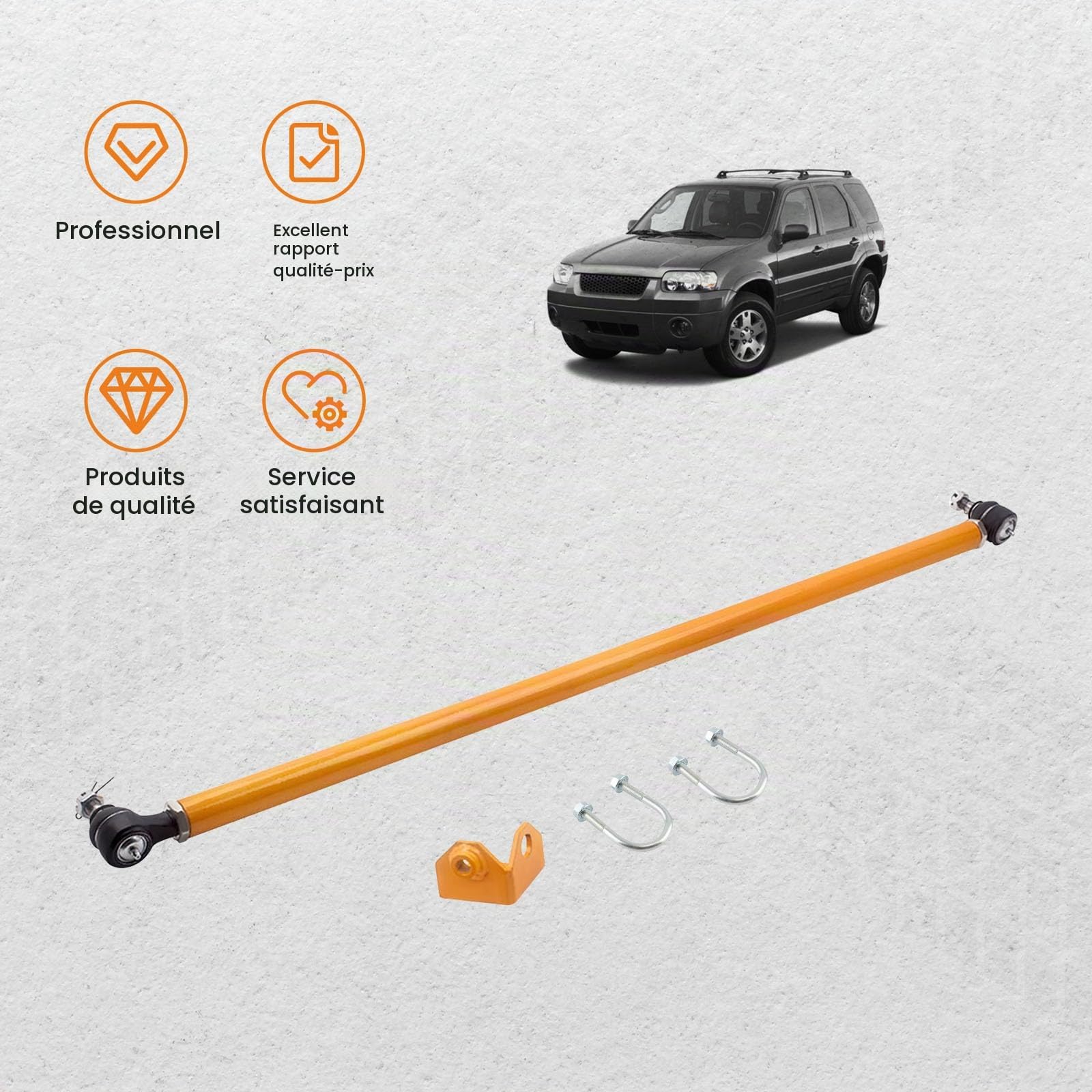 maXpeedingrods Barre de direction avant réglable avec embouts pour Nissan Patrol GU Y61 1997-2012 Patrol 4WD