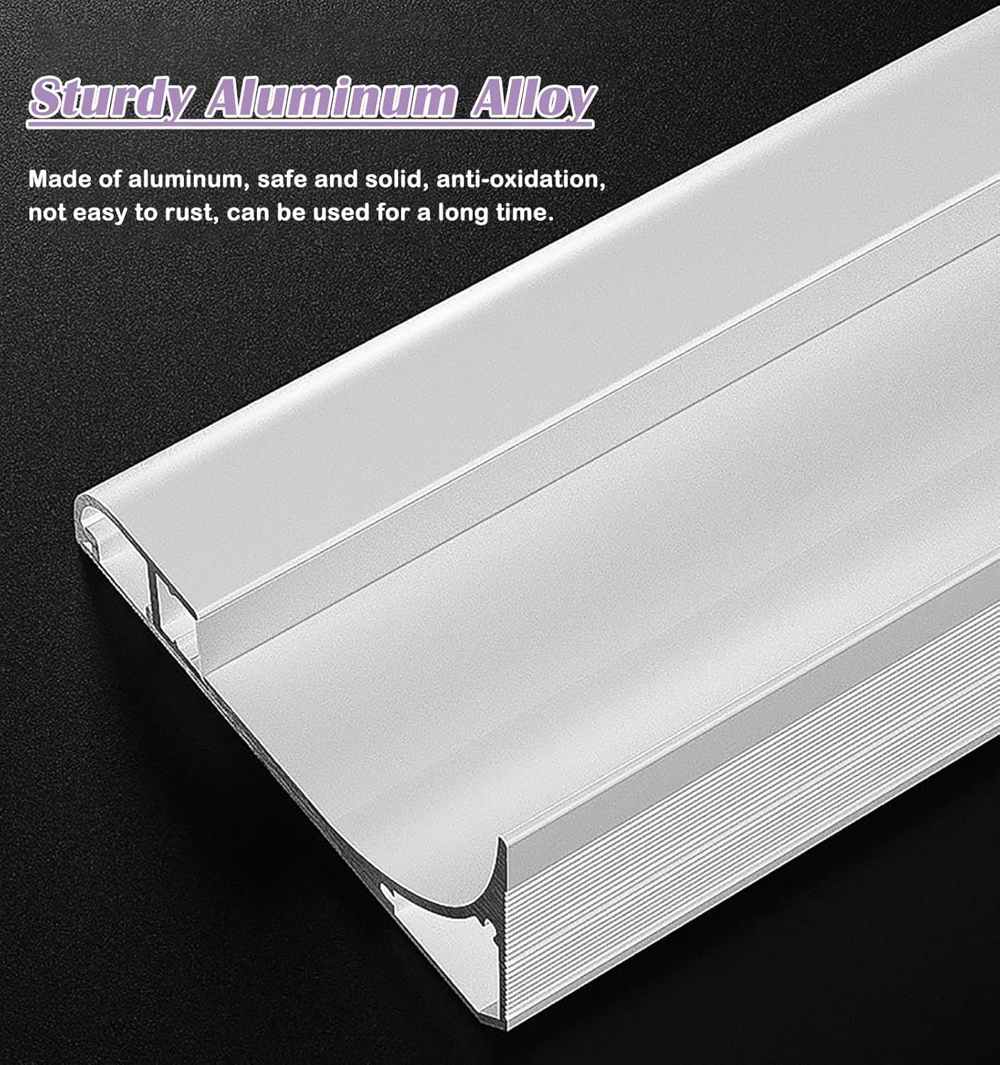 Generico Profilo in Alluminio per faretto LED sospeso, Illuminazione indiretta, Paralume LED a Risparmio energetico (Bianco, 3 m/9,8 Piedi)