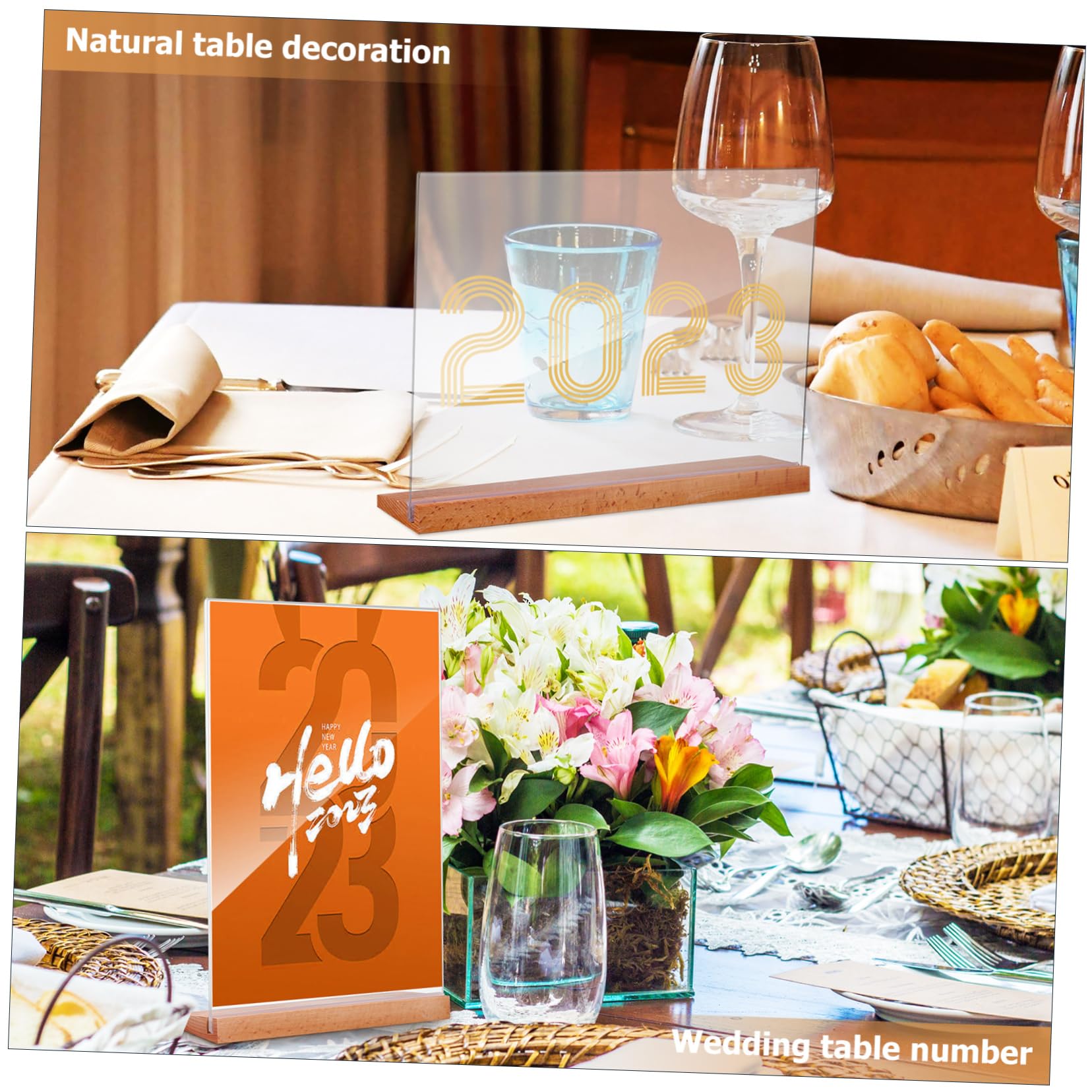 GALPADA 2stücke Tischaufsteller Klare Menüständer Dokumentenhalter Für Preisschilder Broschüren Und Werbeanzeigen Für Restaurants Hochzeiten Und
