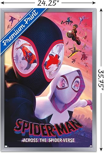 Miniatura 9 de Trends International Marvel Spider-Man Across The Spider-Verse - Póster de pared de una hoja, 22.375 x 34 pulgadas, versión enmarcada en negro