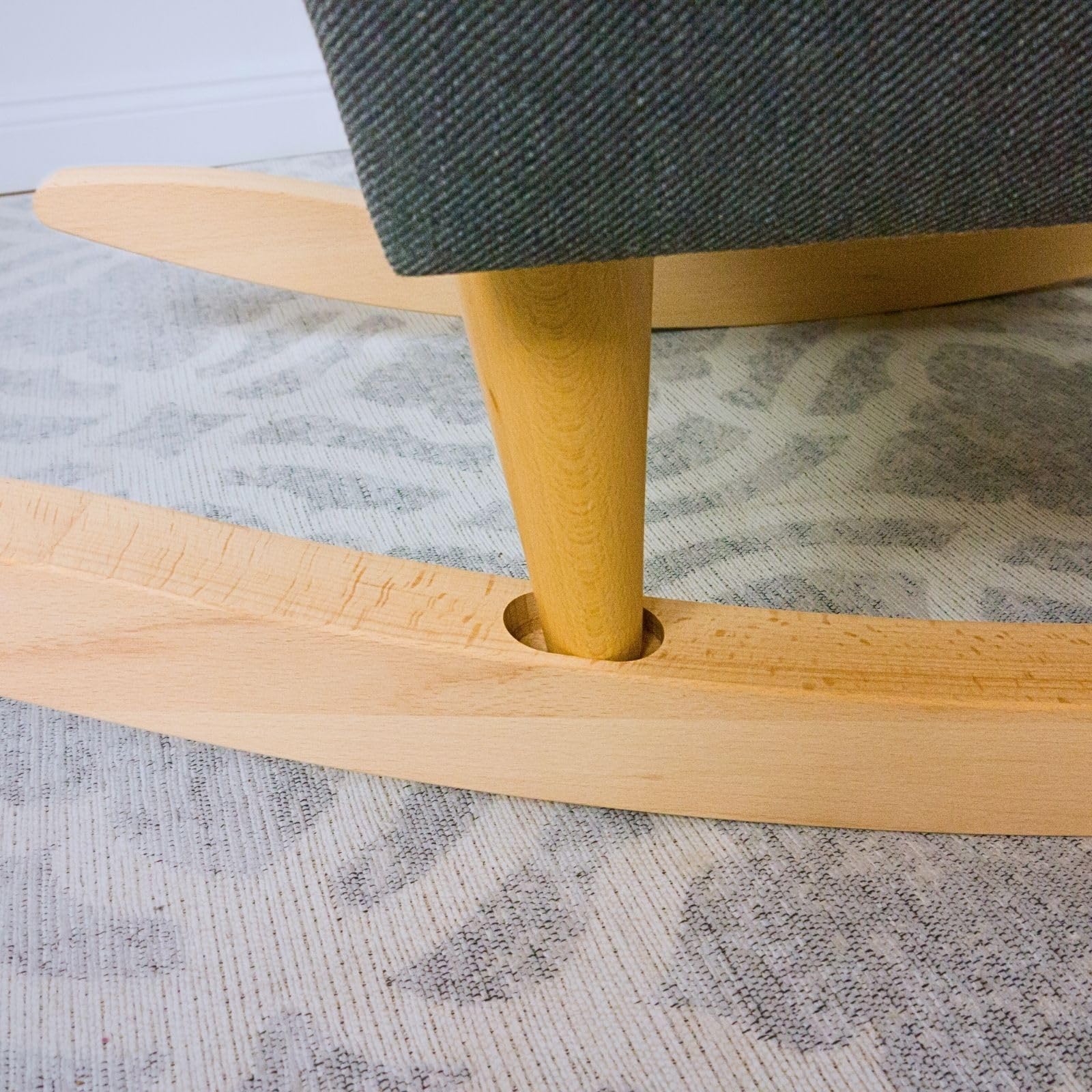 Umbau-Set: Schaukelstuhlkufen für IKEA STRANDMON - Original IKEA Hack inkl. Filzgleiter | als Stillsessel, Schaukelstuhl, Ohrensessel Hack (Natur)