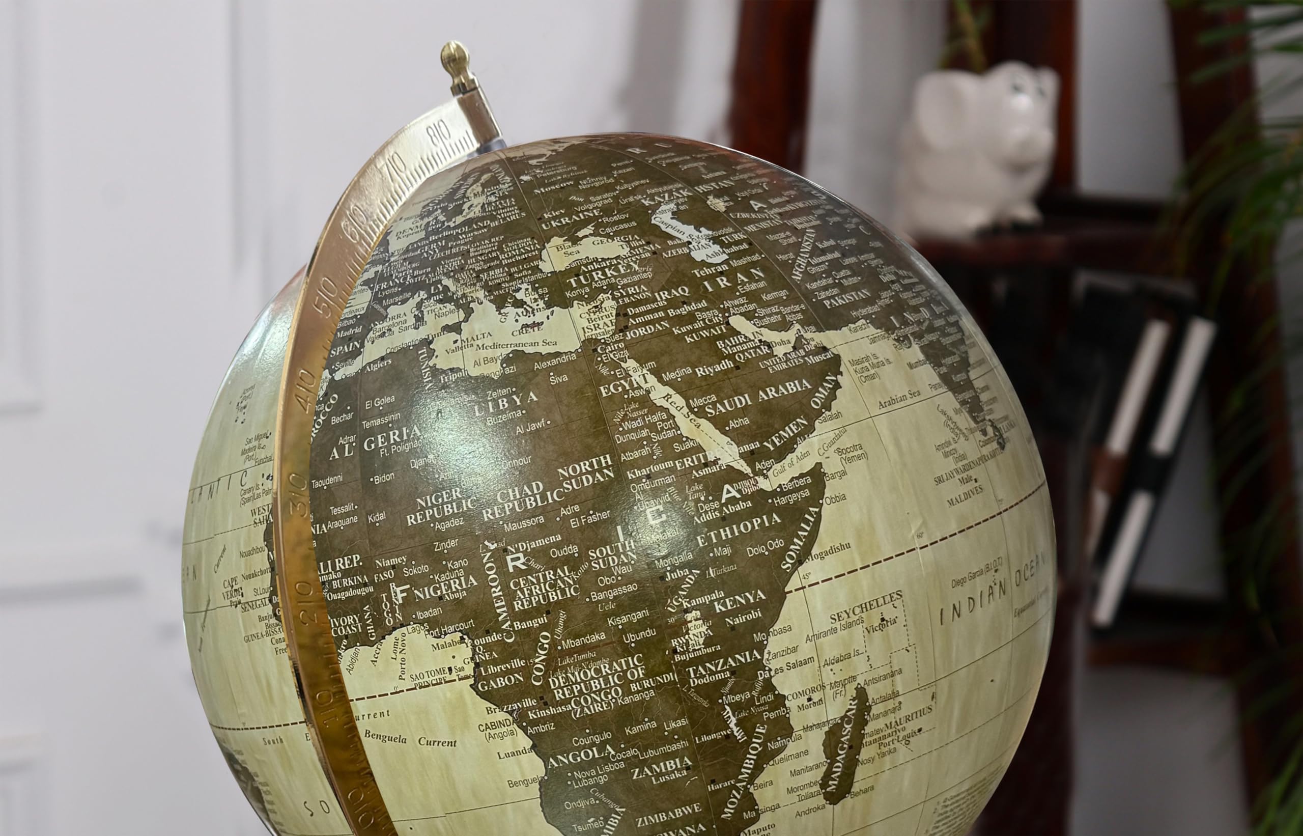 Cosmic globe Exports Rotating World Globe 12 Inch with Metal Arc and Wooden Stand for Show pieces for Home Décor, Office Decor and Decorations items, Birthday, Party Gifts and Anniversary. 2