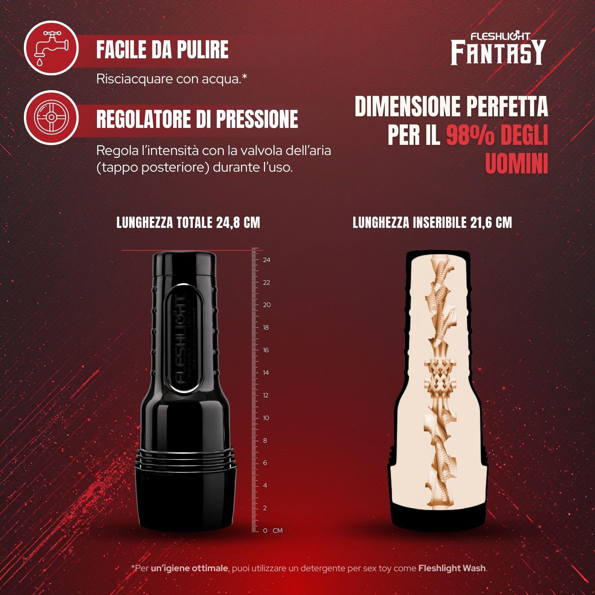 Fleshlight Fantasy Lilith Fukumoto Shokushu (Vagina) - Masturbador Masculino - Experiencia Real - Superskin - Fácil de Limpiar