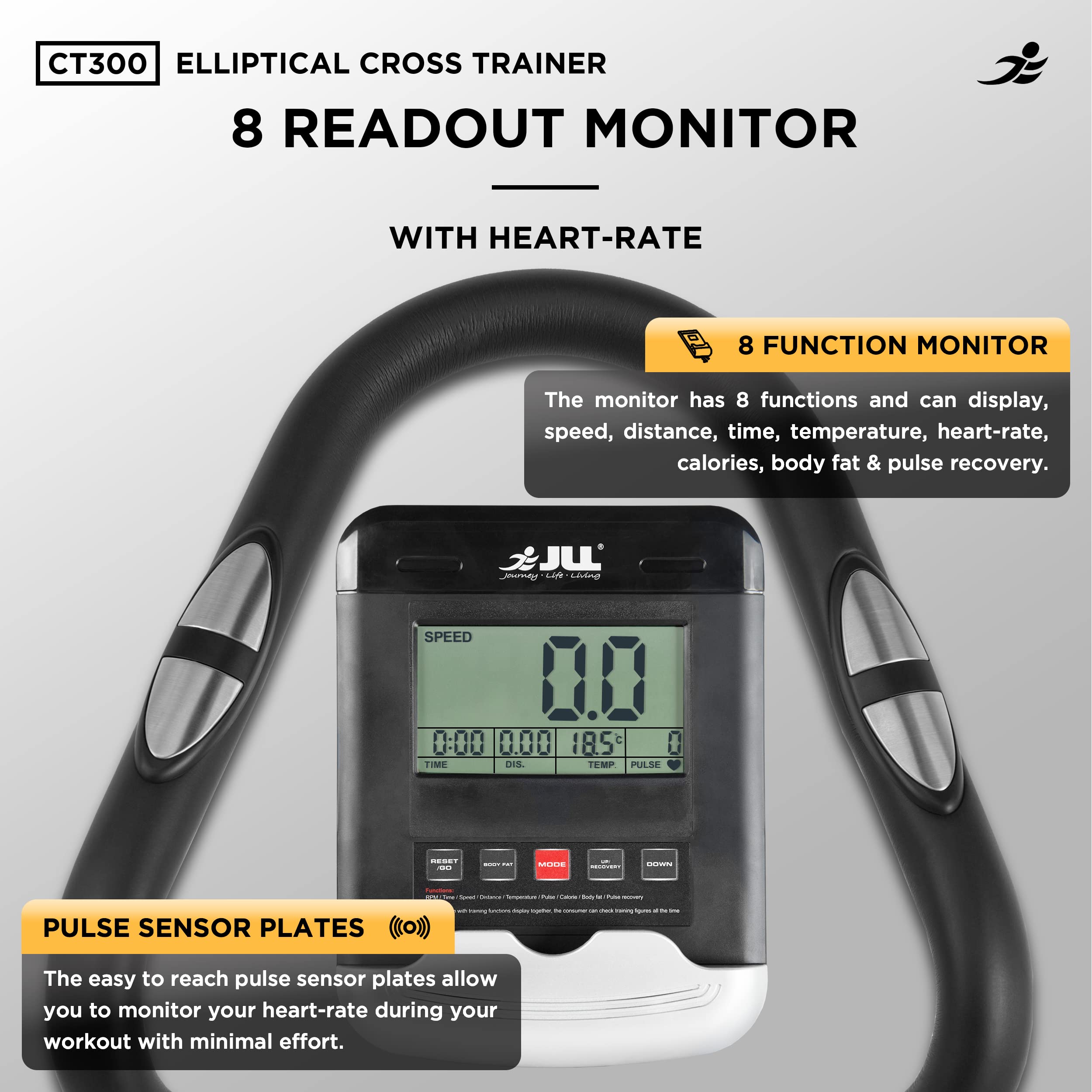 JLL® CT300 Home Luxury Elliptical Cross Trainer, 2022 Cardio
