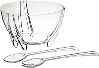 Vista 2 de Prodyne Acrylic Salad Bowl with Servers, Clear,6 quarts