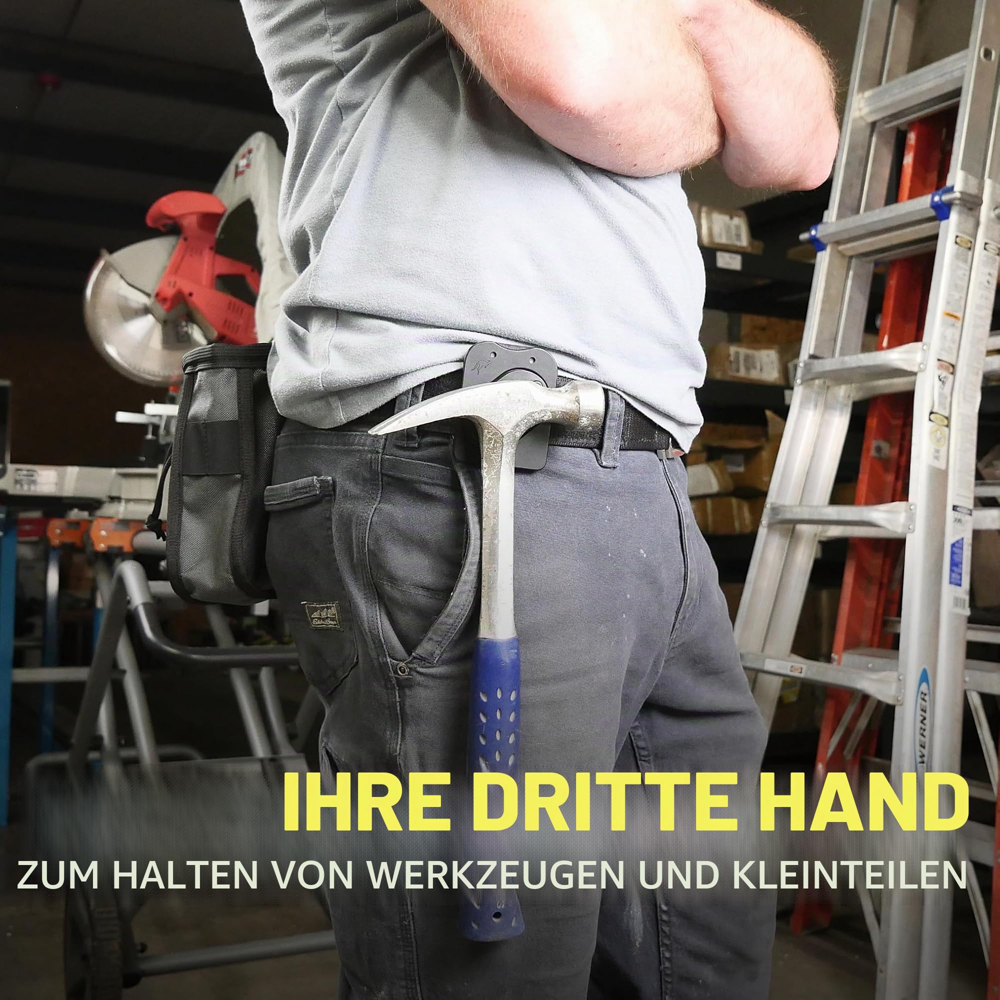 MagMaster magnetischer Werkzeughalter, super stark, zum Anklippen an jeden Gürtel, Werkzeugtasche oder Tasche, montiert in den USA