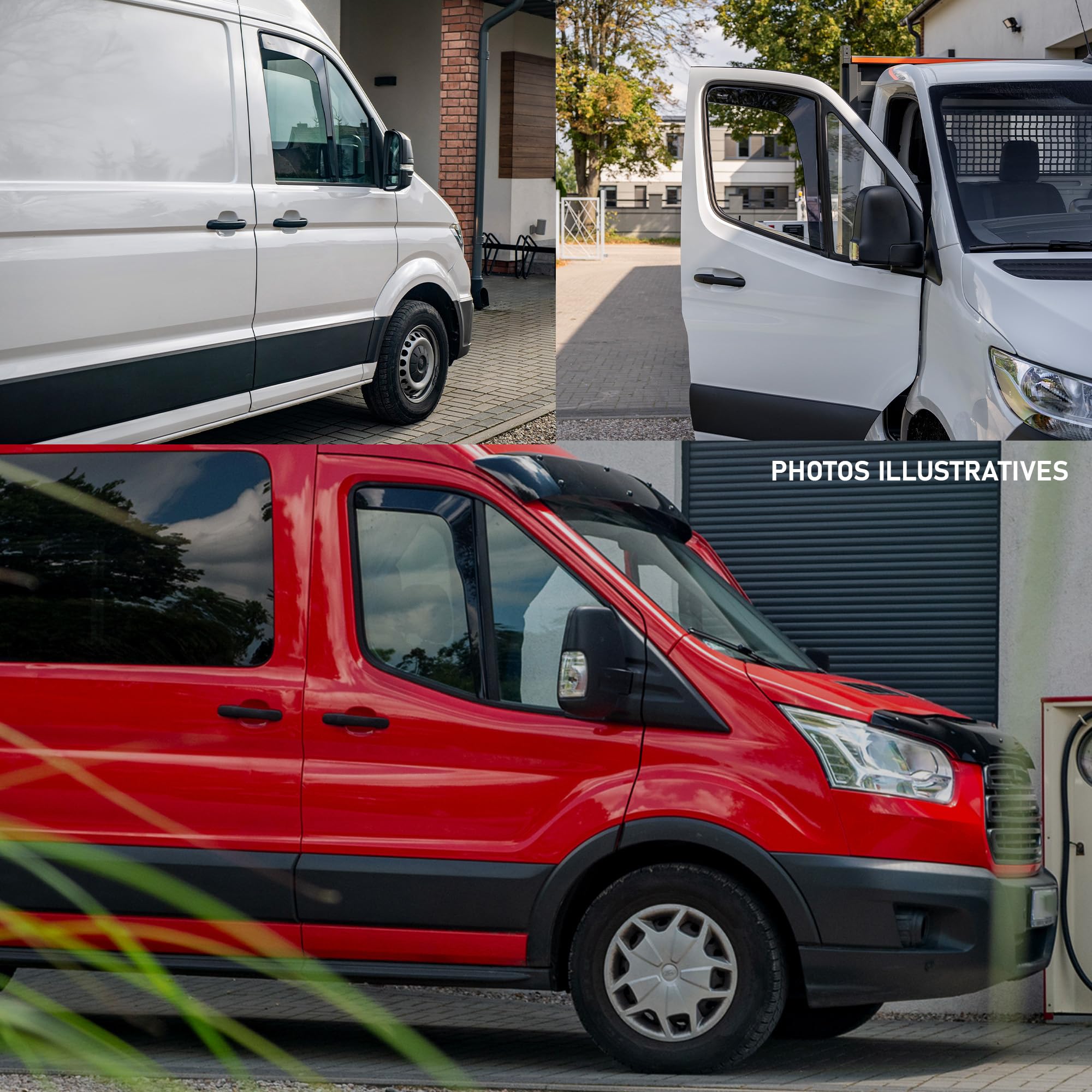 HEKO - Compatibles avec Citroen Jumpy 2007-2015 Déflecteurs de Vitres Latérales ; Déflecteurs Latéraux ; Avant ; Deux Pièces ; Déflecteurs de Pluie, Teintés, Aérodynamiques ; Montage simple et rapide