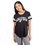 Ultra Game NBA Official Women\'s Soft Mesh T-Shirt, San Antonio Spurs, Black, X-Large