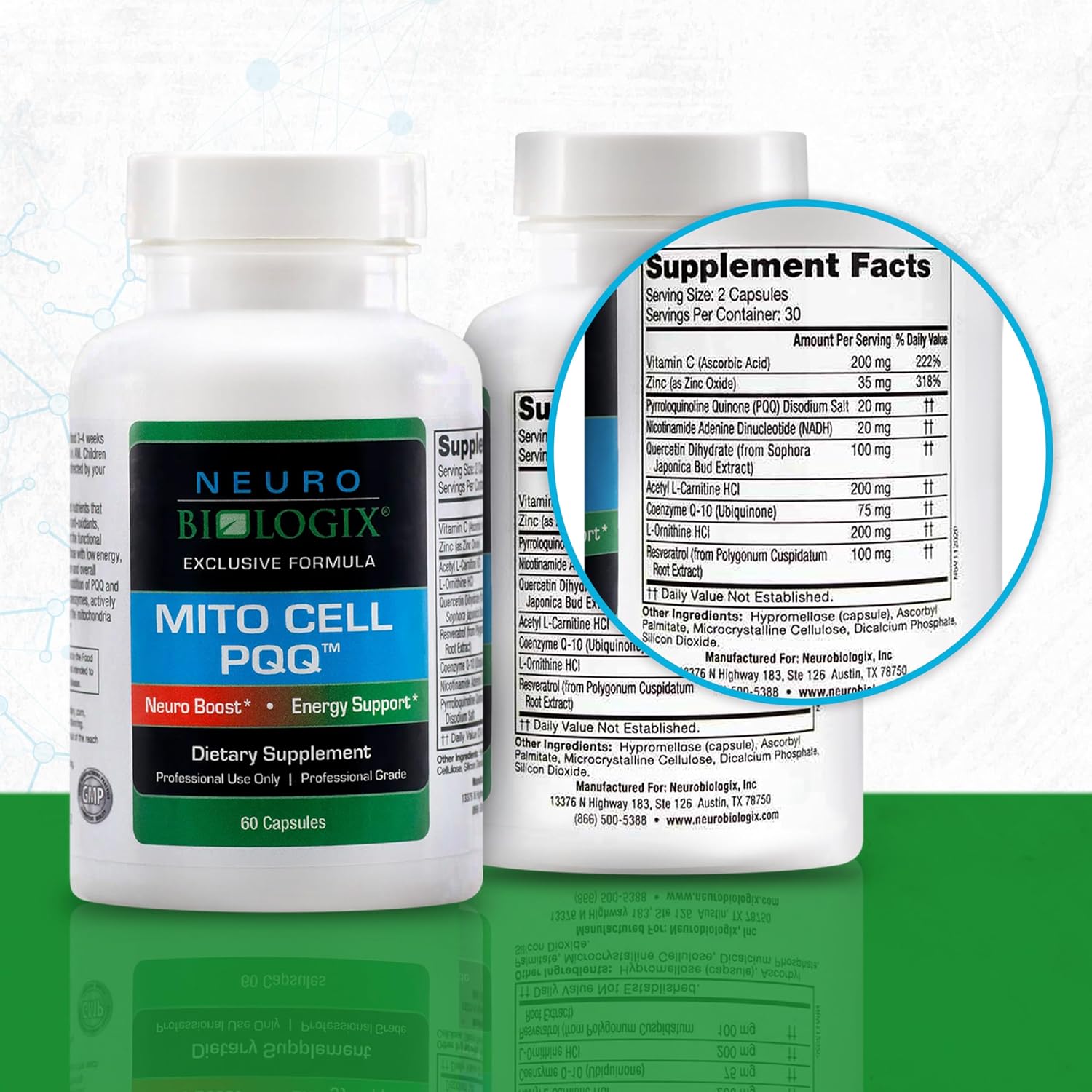 Neuro biologix - Suplemento Mito Cell PQQ para Suporte Mitochondrial ...