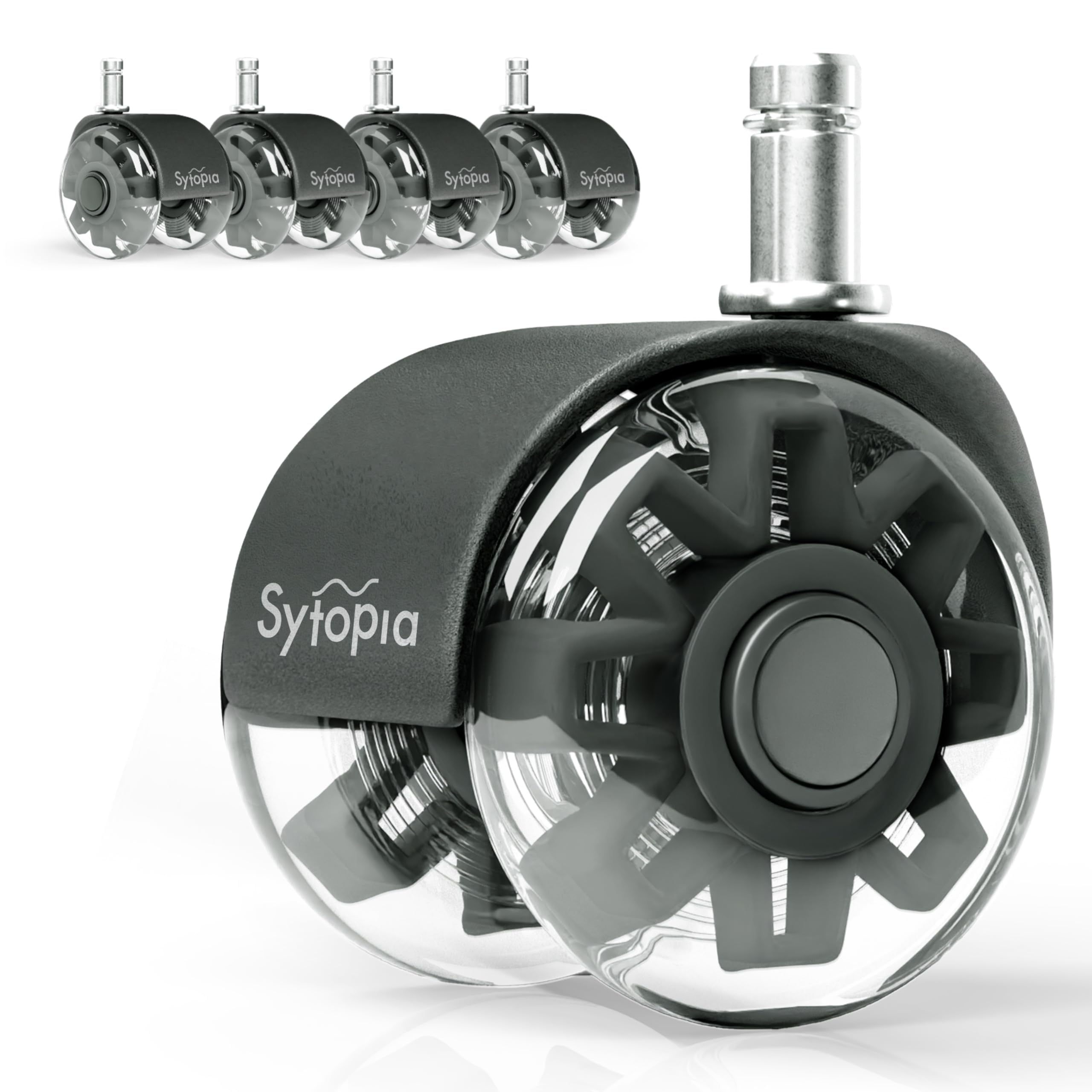 Sytopia Bürostuhl Rollen 11x22MM, Bürostuhlrollen 5er-Set
