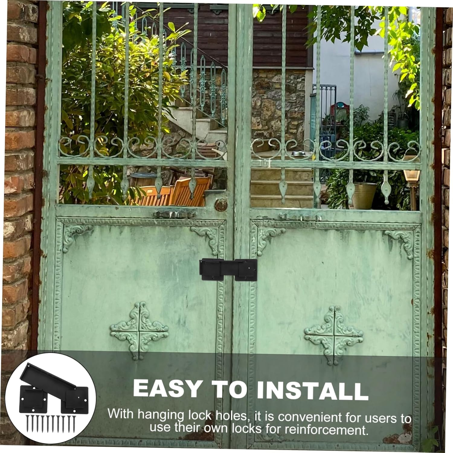 Heavy Duty Flip Fence Gate Latch with Adjustable Locking Mechanism for Sliding Swing Doors Padlock Compatible for Enhanced Security Outdoor Gates Sheds and Barns