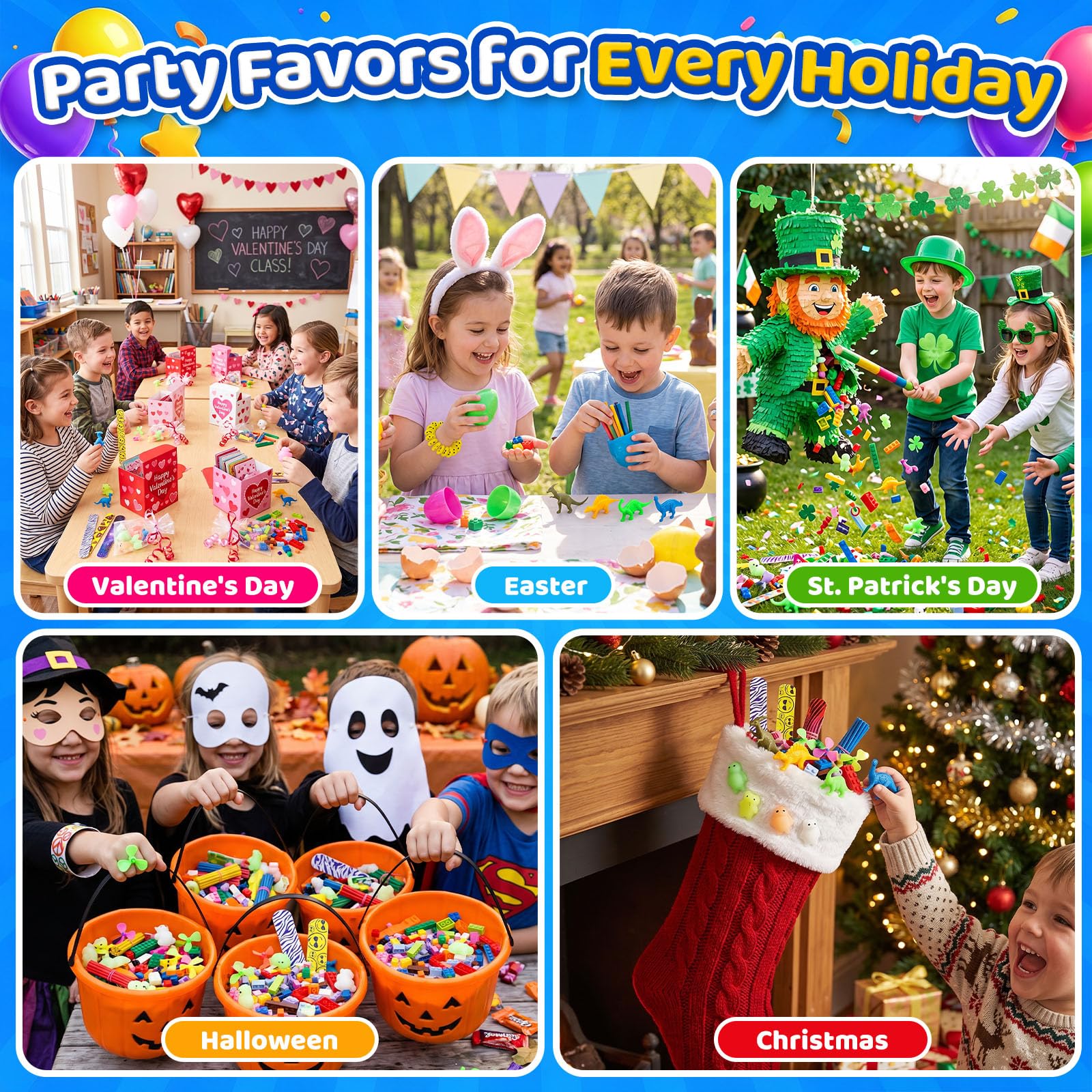 LovesTown 1000 PCS Party Favors for Kids with 405 Small Toys