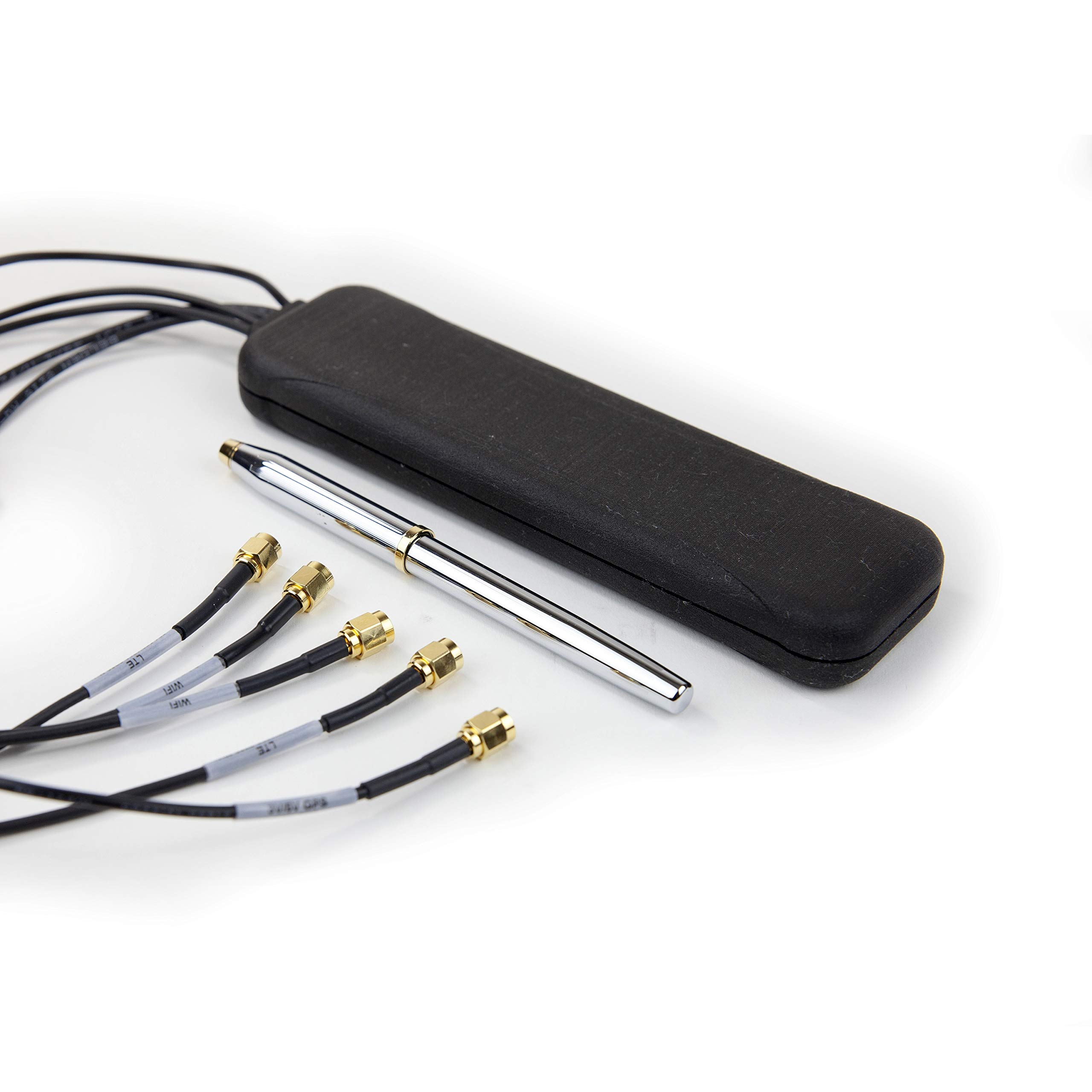 RFMAX | RWA-G44WW-10-SSSRR: GPS + 2 x 3G/4G/LTE + 2 x Dual WiFi No Drilling-Adhesive Mount Antenna for Dashboard/Windshield. 10 ft Cable.