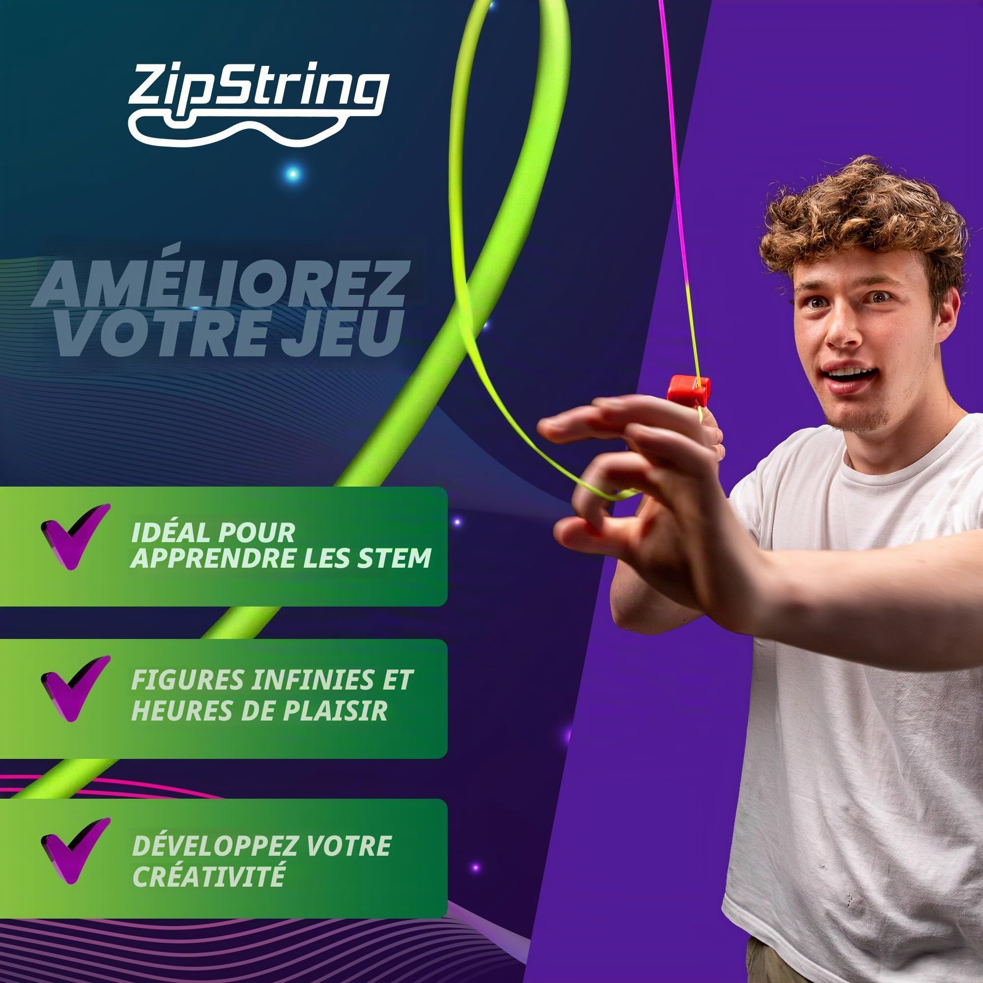 ZipString Luma Lot de Cordes de Rechange pour Lance-Corde, pour Enfants et Adultes, pour réservoir de Requins