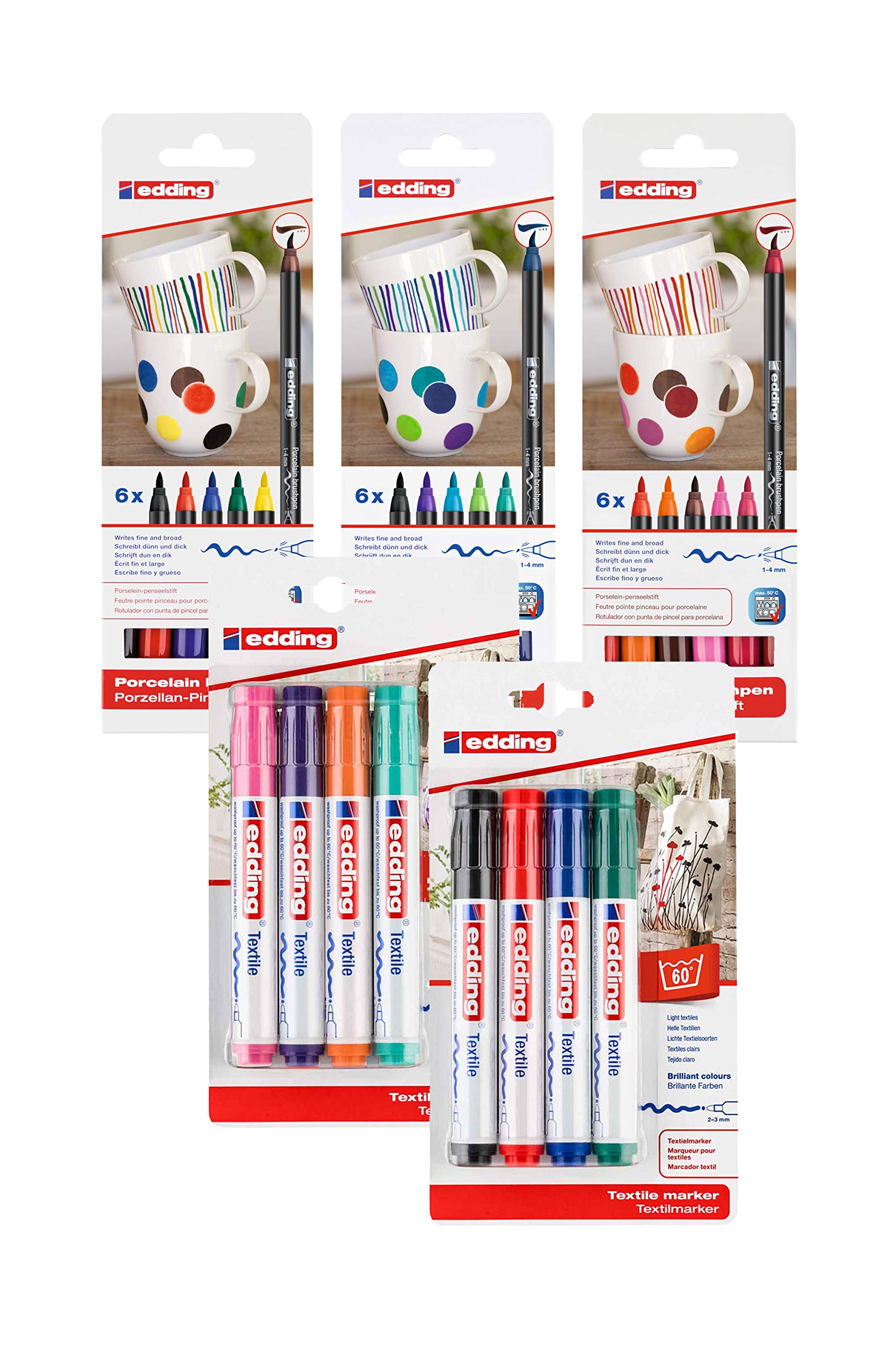 edding 4200 Porzellan-Pinselstiften (1x Kreativset (26 tlg.))