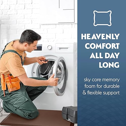 Miniatura 5 de Sky Solutions Tapete antifatiga para cocina, acolchado de 34 pulgadas de grosor, tapete de escritorio de pie, comodidad en casa, oficina, garaje,