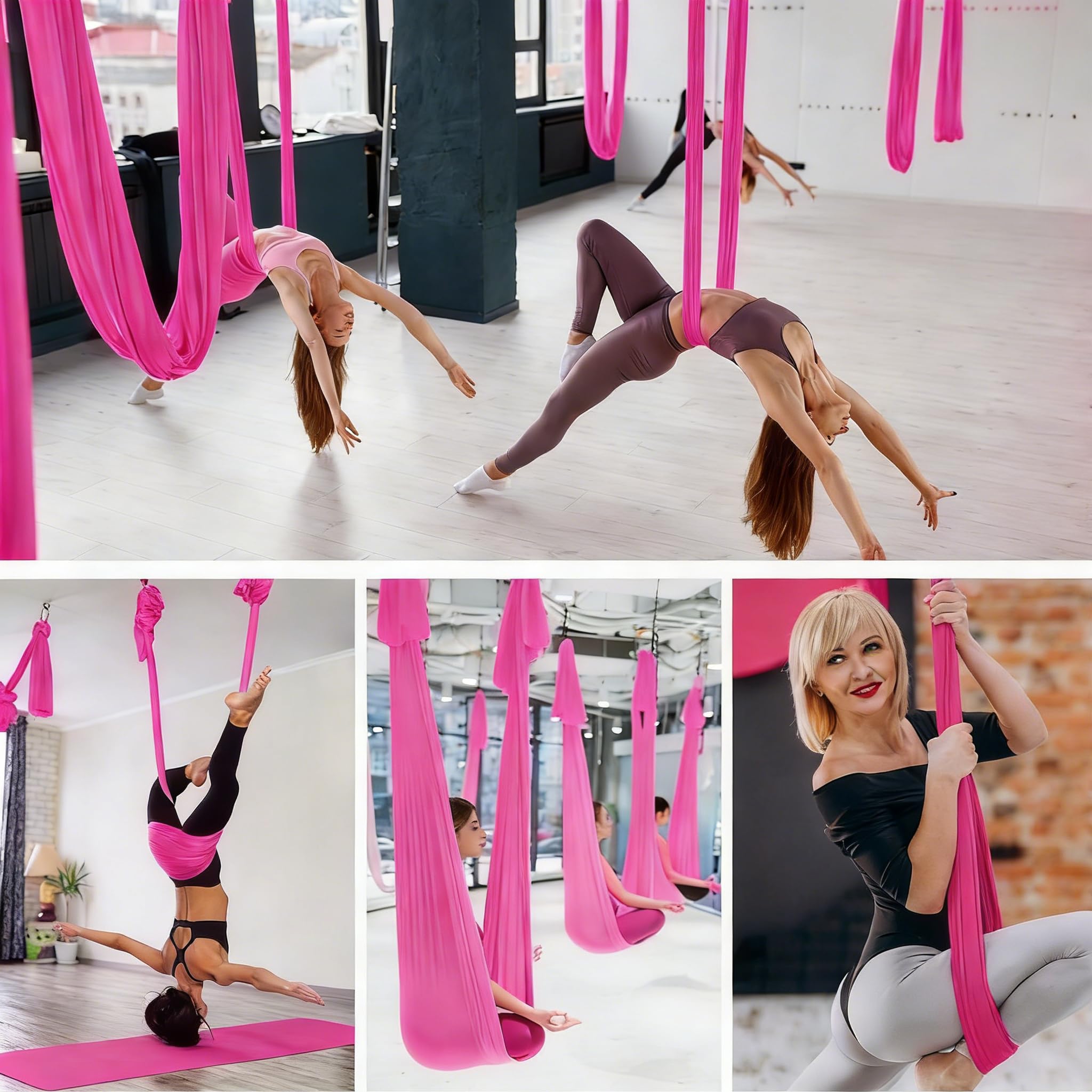 SNZ Aerial Hamac de yoga – Balançoire suspendue multifonction pour intérieur et extérieur, capacité de charge de 250 kg, balançoire nid pour sensoriel, yoga, exercices anti-gravité, détente et jeu