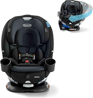 Graco Turn2Me 3-in-1 Rotating Convertible Car Seat, Cambridge, Rear-Facing Rotation, Forward-Facing Mode, Highback Booster Up to 100 lbs, Adjustable Headrest & Harness, Steel Reinforced Frame