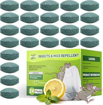 24 Pcs Mouse Repellent Rodent Repeller Natural Peppermint Oil Pest Control