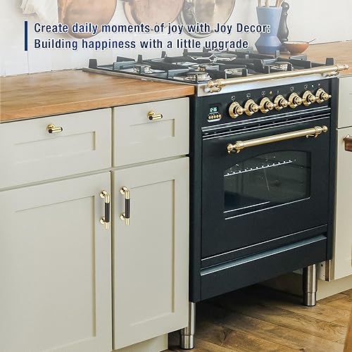 Miniatura 6 de JOY DECOR Paquete de 10 manijas redondas de latón con barra en T de un solo agujero, tiradores dorados, tiradores dorados, manijas de aleación de