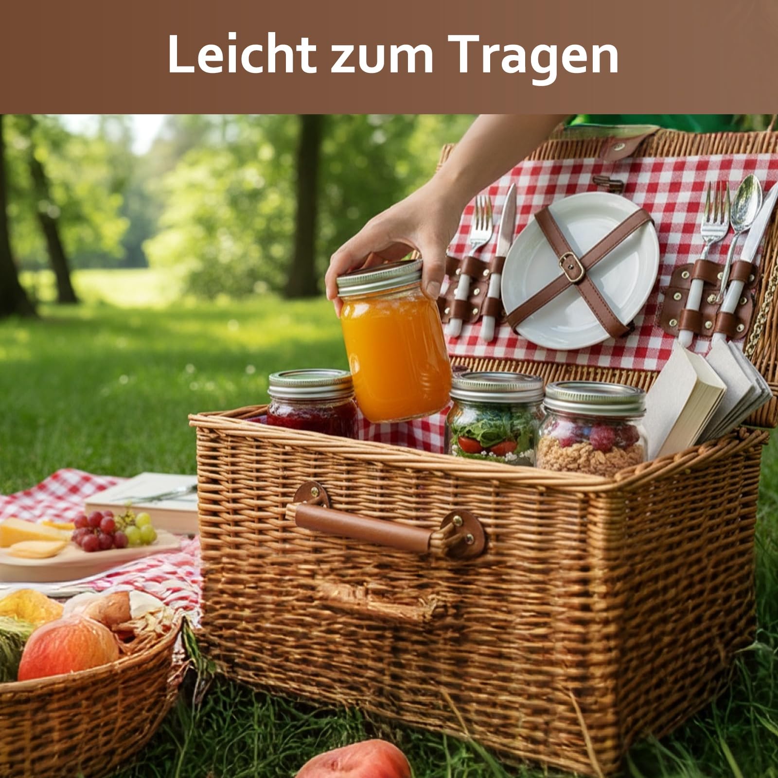 Artist Hand Einmachgläser 36er Set, Marmeladengläser 500 ml | Mit zweiteiligem Schraubdeckel, Etiketten und Reinigungsbürste, Gläser für Honig, Pesto, Overnight Oats und Vorräte